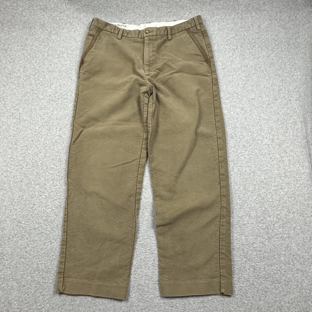 Orvis Field Pants Mens 38x30 Khaki Beige Cotton Twill Work Outdoor Gorpcore 86PT